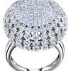 2mm Zircon Full Paved Round Shaped Vintage Ring Very Beautiful Ring OR48 - Charming Platinum Plated 218 Pieces